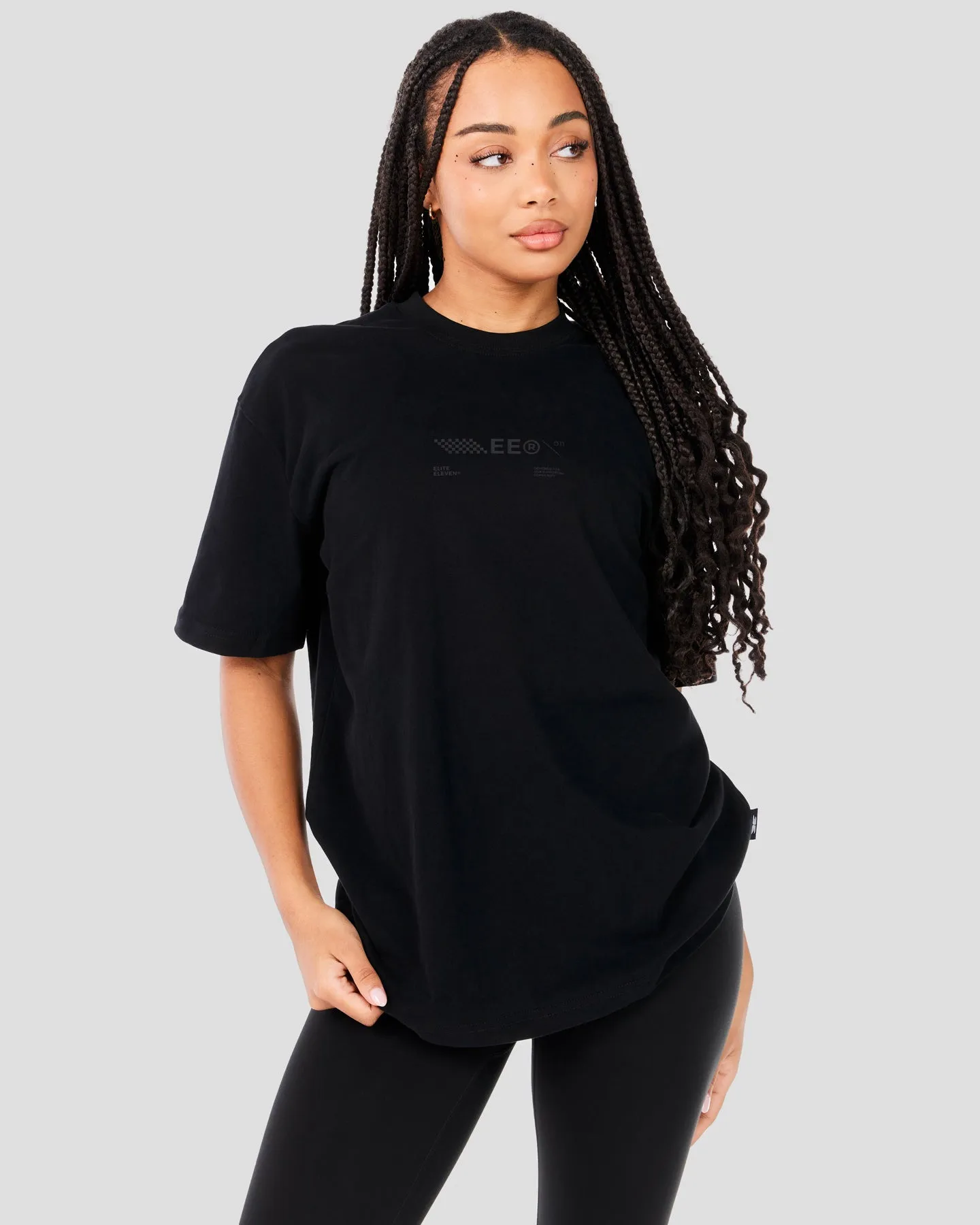 Capital V2 Oversized Tee - Black / Black