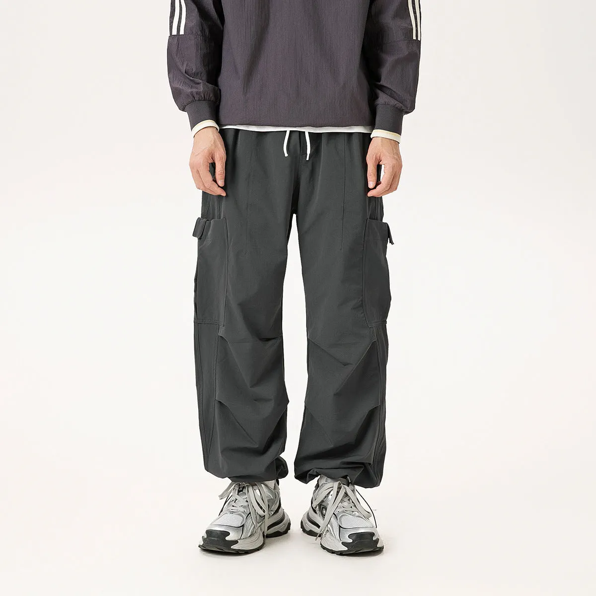 Casual Straight-leg Loose Cargo Pants Male