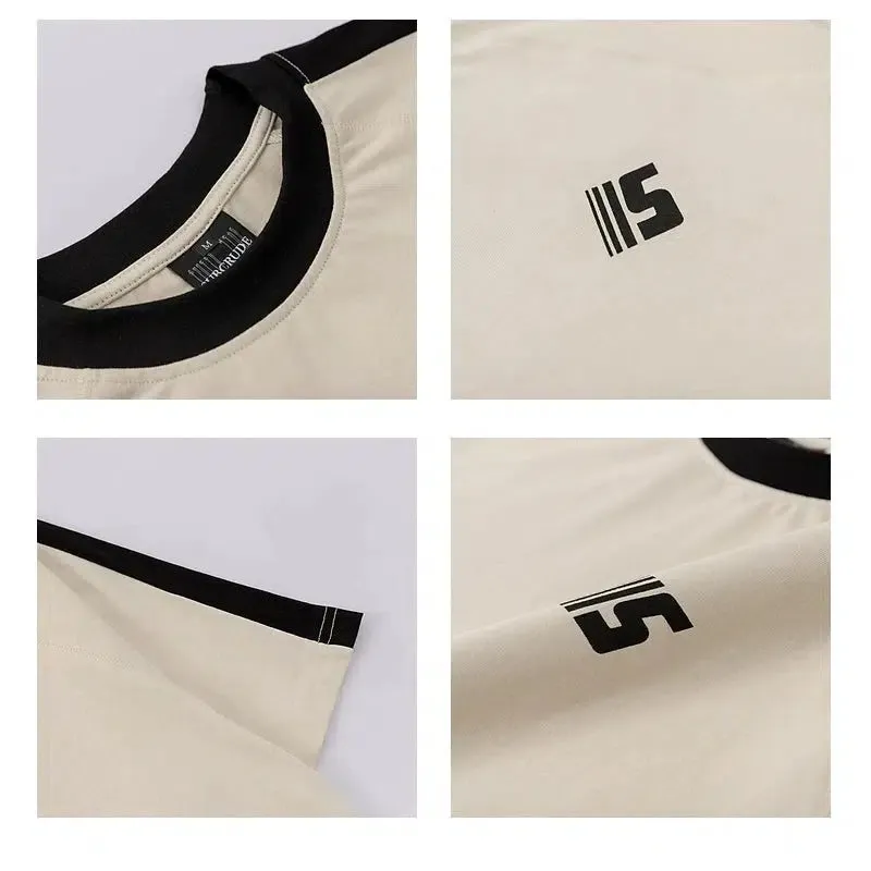 Casual T-shirt with Contrast Trim
