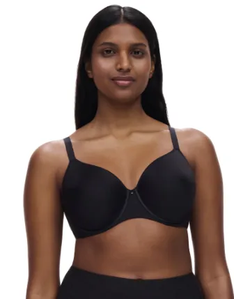 Chantelle-Comfort Chic Back Smoothing T-Shirt Bra C18JNV Black/ Nude