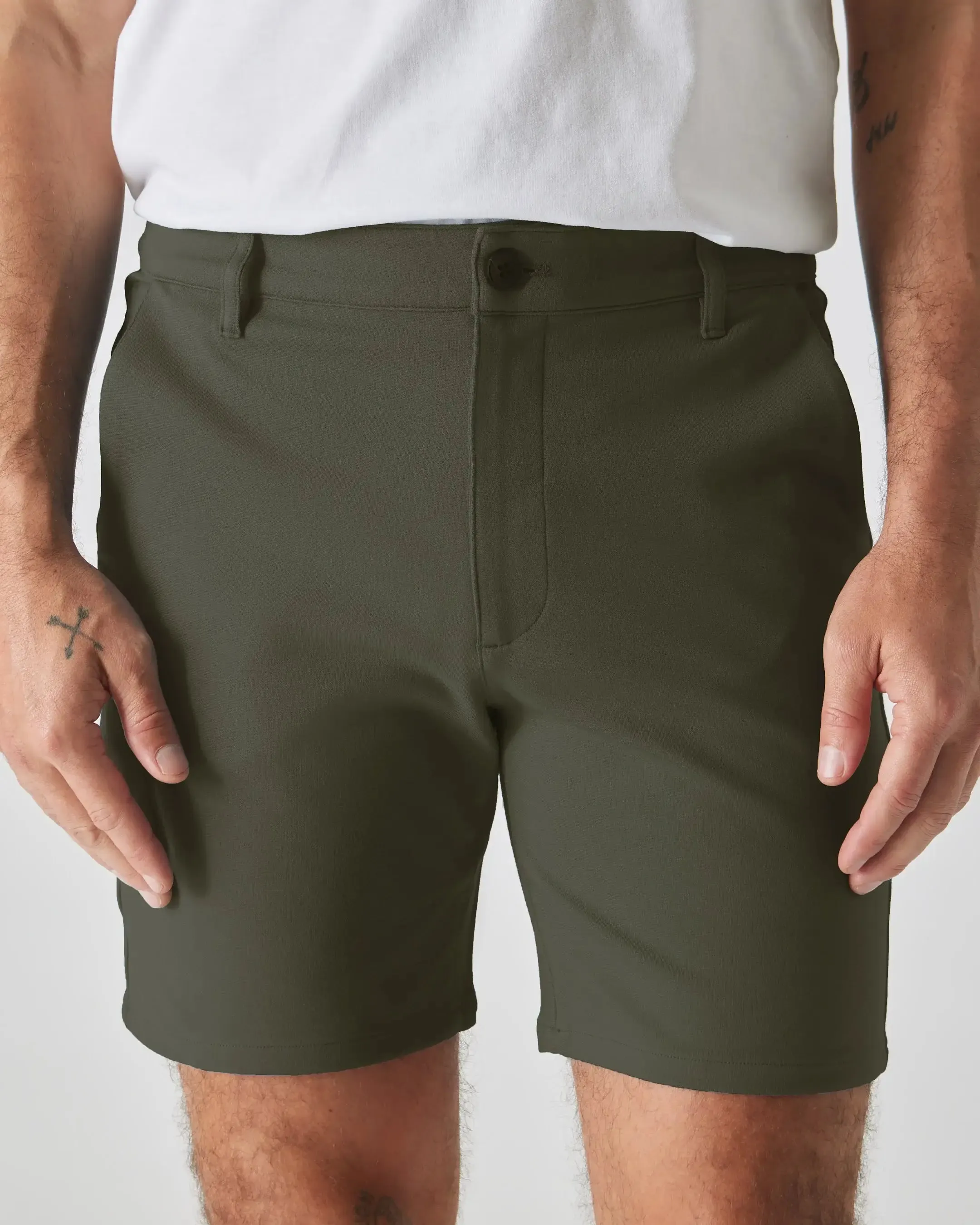 Chino Shorts | Comfort | 7" | Military Green