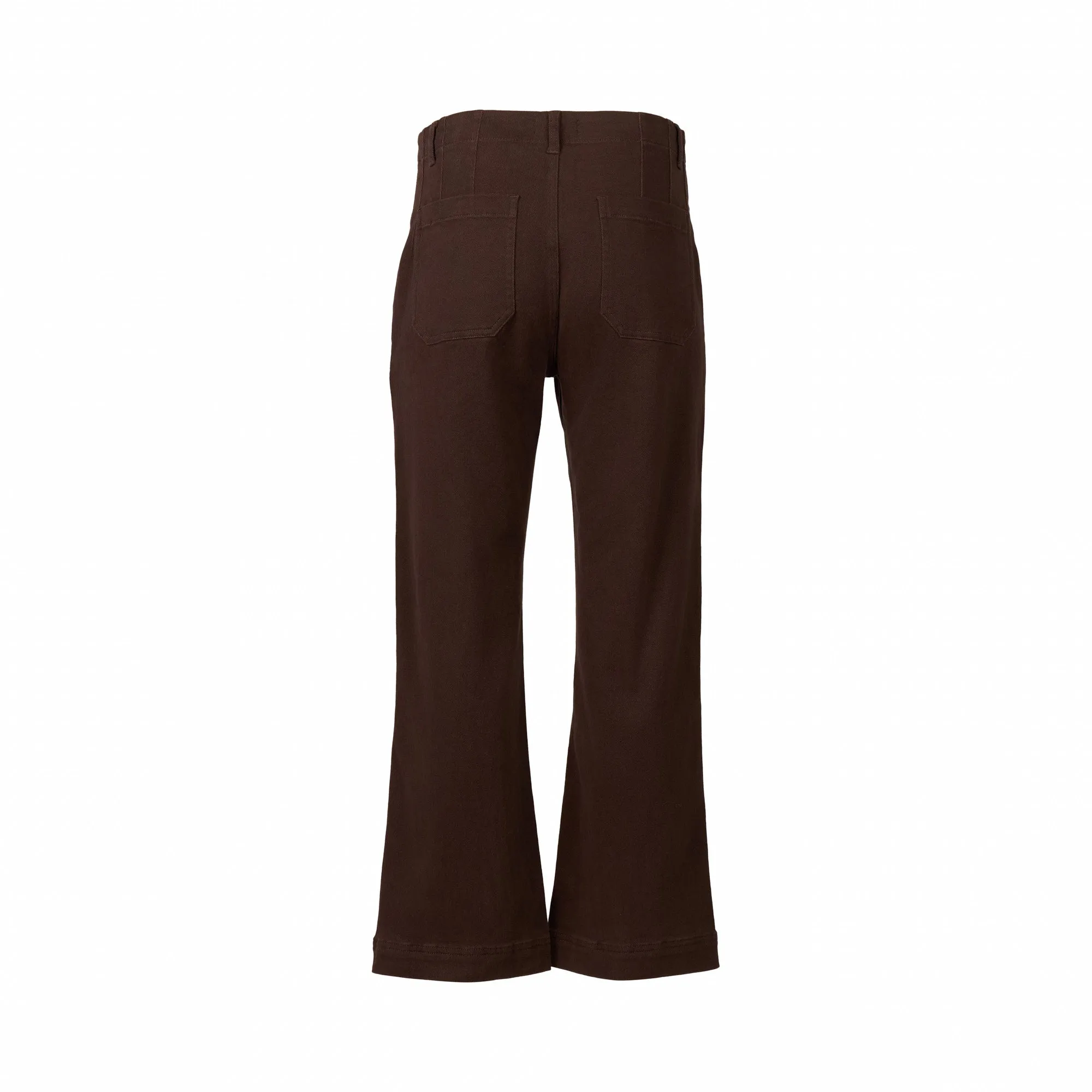 Chocolate Wide Leg Ankle Grazer Jean