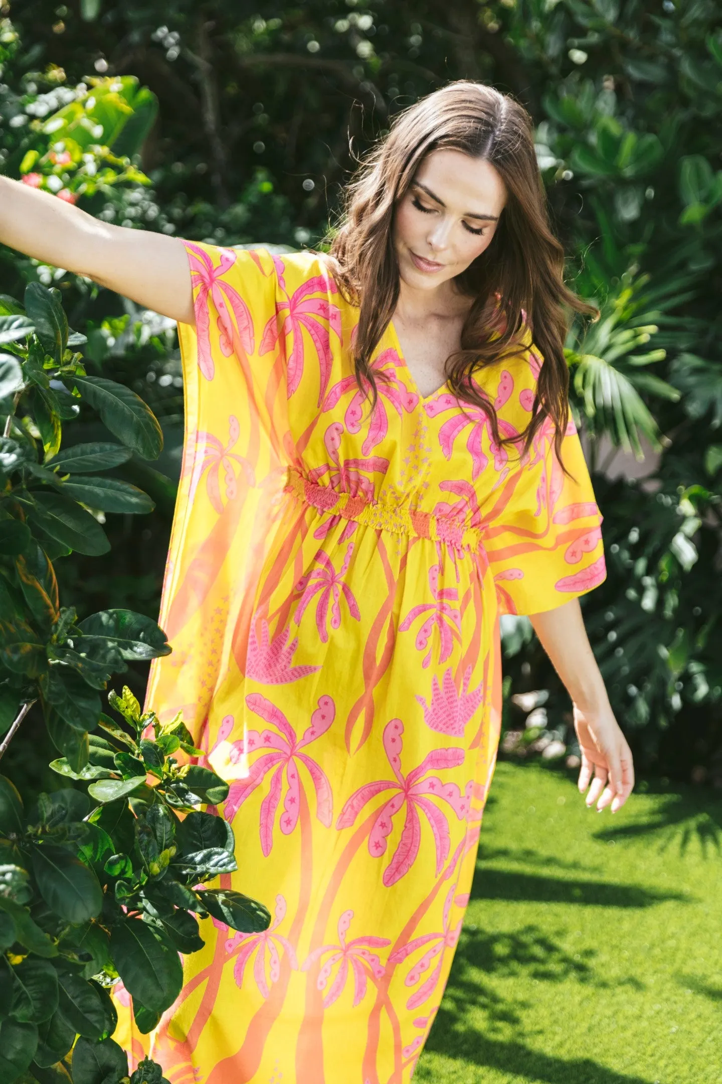 Christy Caftan in Antigua Palm