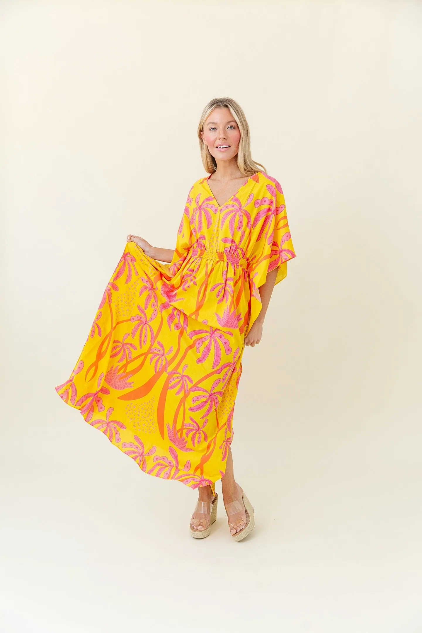 Christy Caftan in Antigua Palm