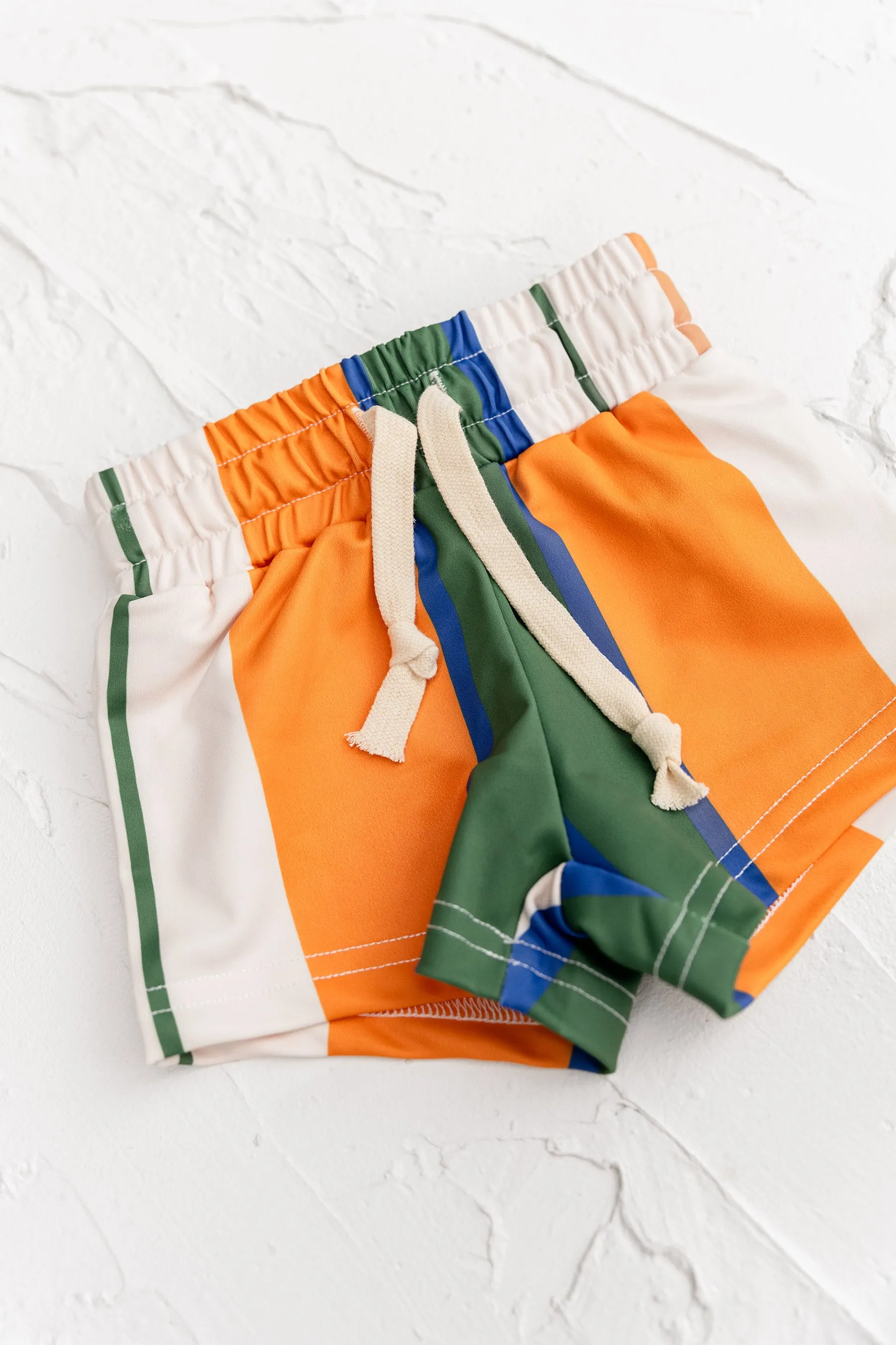 Cinnamon Trunks - Olive/Orange Stripe