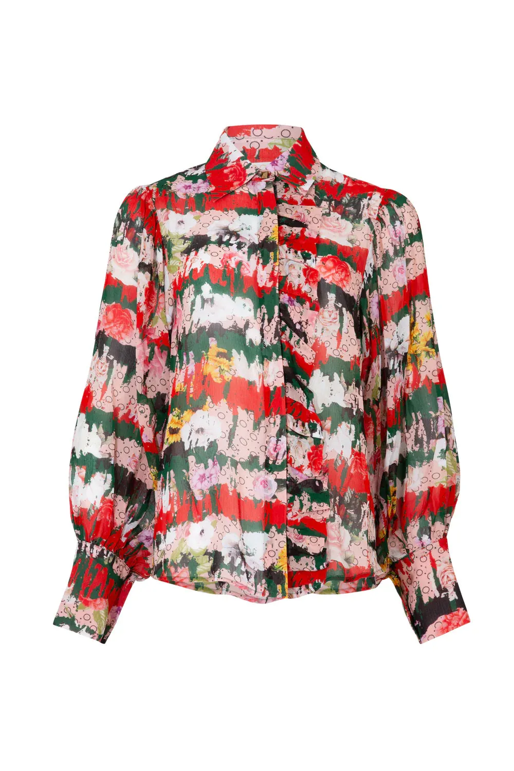 Collar Sign Shirt - Red & Green