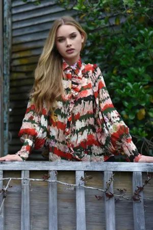 Collar Sign Shirt - Red & Green