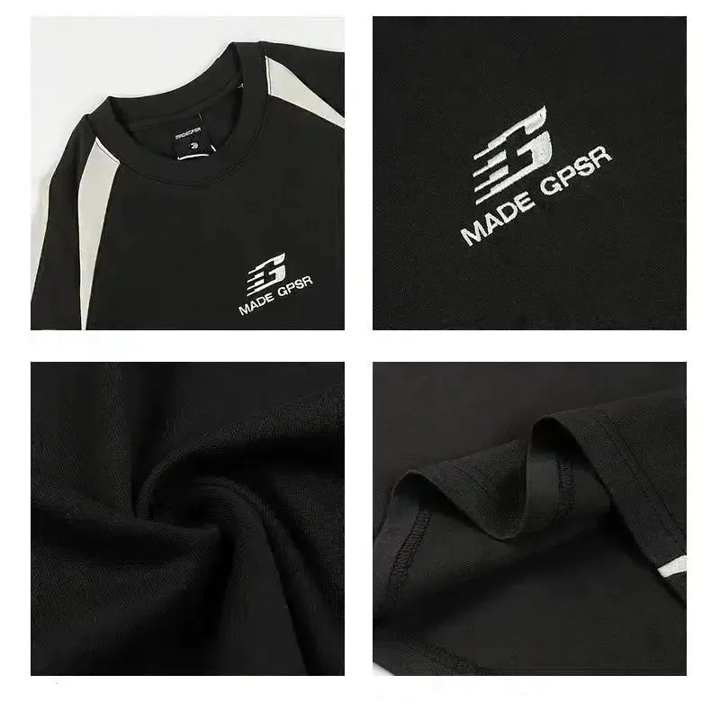 Contrast Color Short-sleeved T-shirt