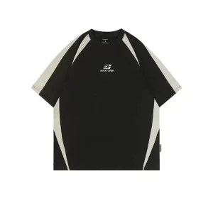 Contrast Color Short-sleeved T-shirt
