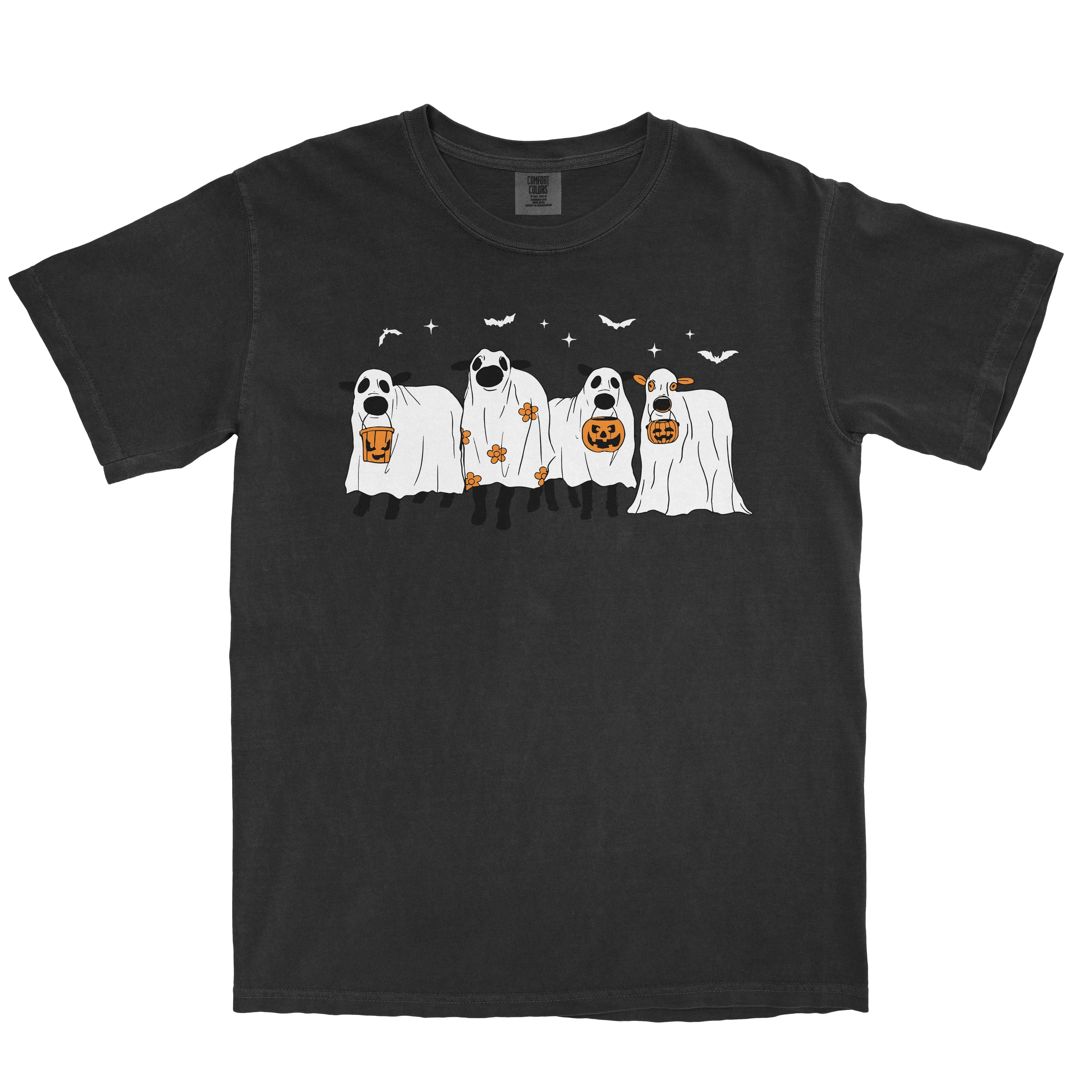 COW GHOSTS FARM HALLOWEEN SHIRT