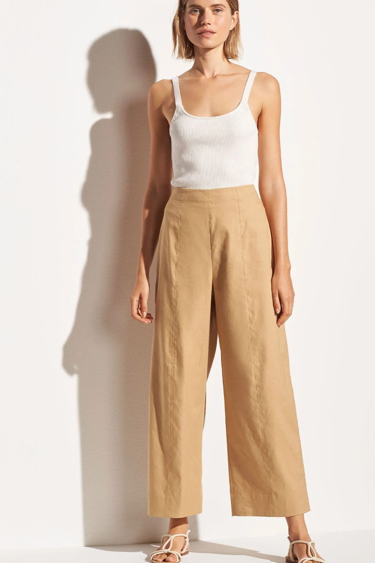 Cropped Wide Pant Sun Khaki