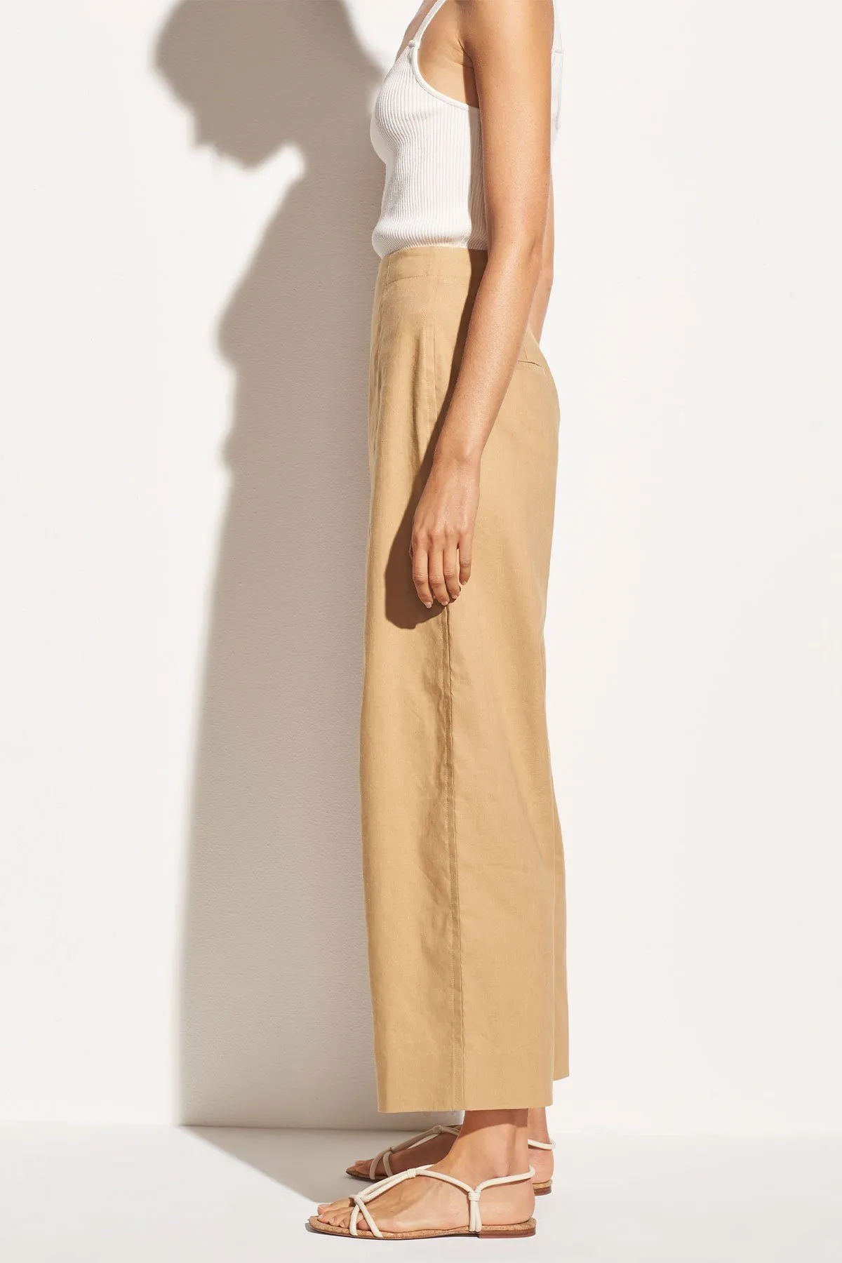 Cropped Wide Pant Sun Khaki