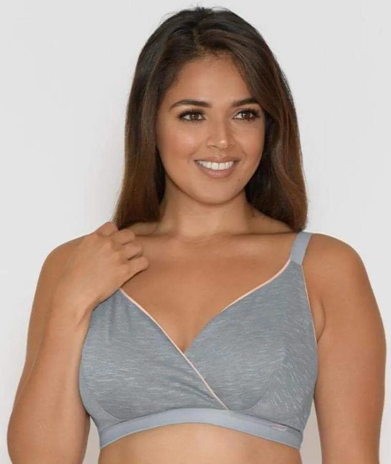 Curvy Kate In My Dreams Soft Cup Wire-Free Bralette - Grey/Peach