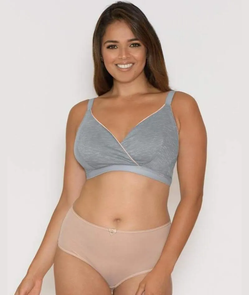 Curvy Kate In My Dreams Soft Cup Wire-Free Bralette - Grey/Peach