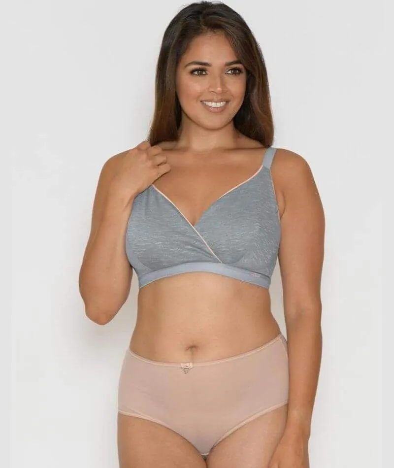 Curvy Kate In My Dreams Soft Cup Wire-Free Bralette - Grey/Peach