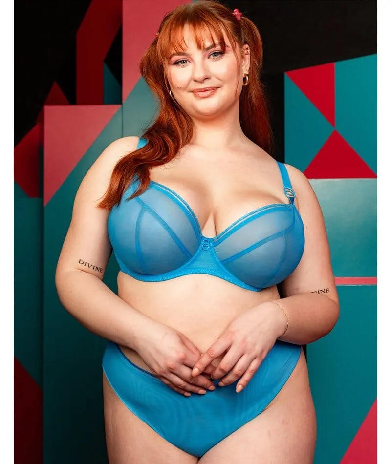 Curvy Kate Lifestyle Plunge Bra - Capri Blue