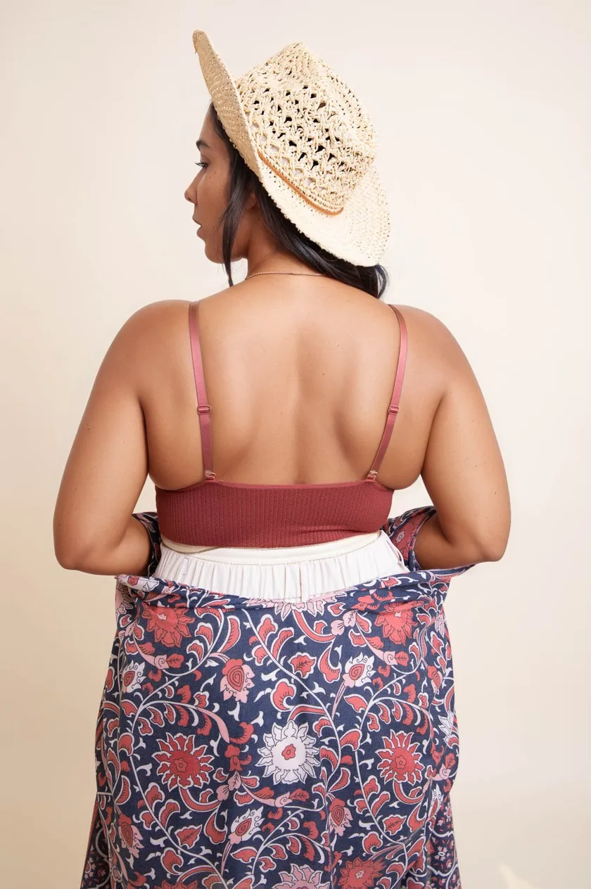 Curvy Waistband Loop Lace Brami – Elegant Plus Size Lace Detail