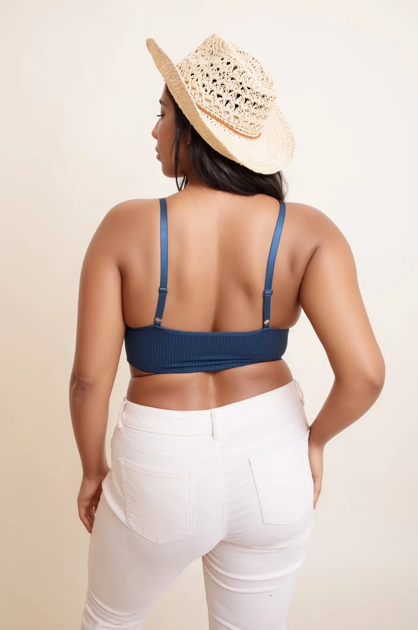 Curvy Waistband Loop Lace Brami – Elegant Plus Size Lace Detail