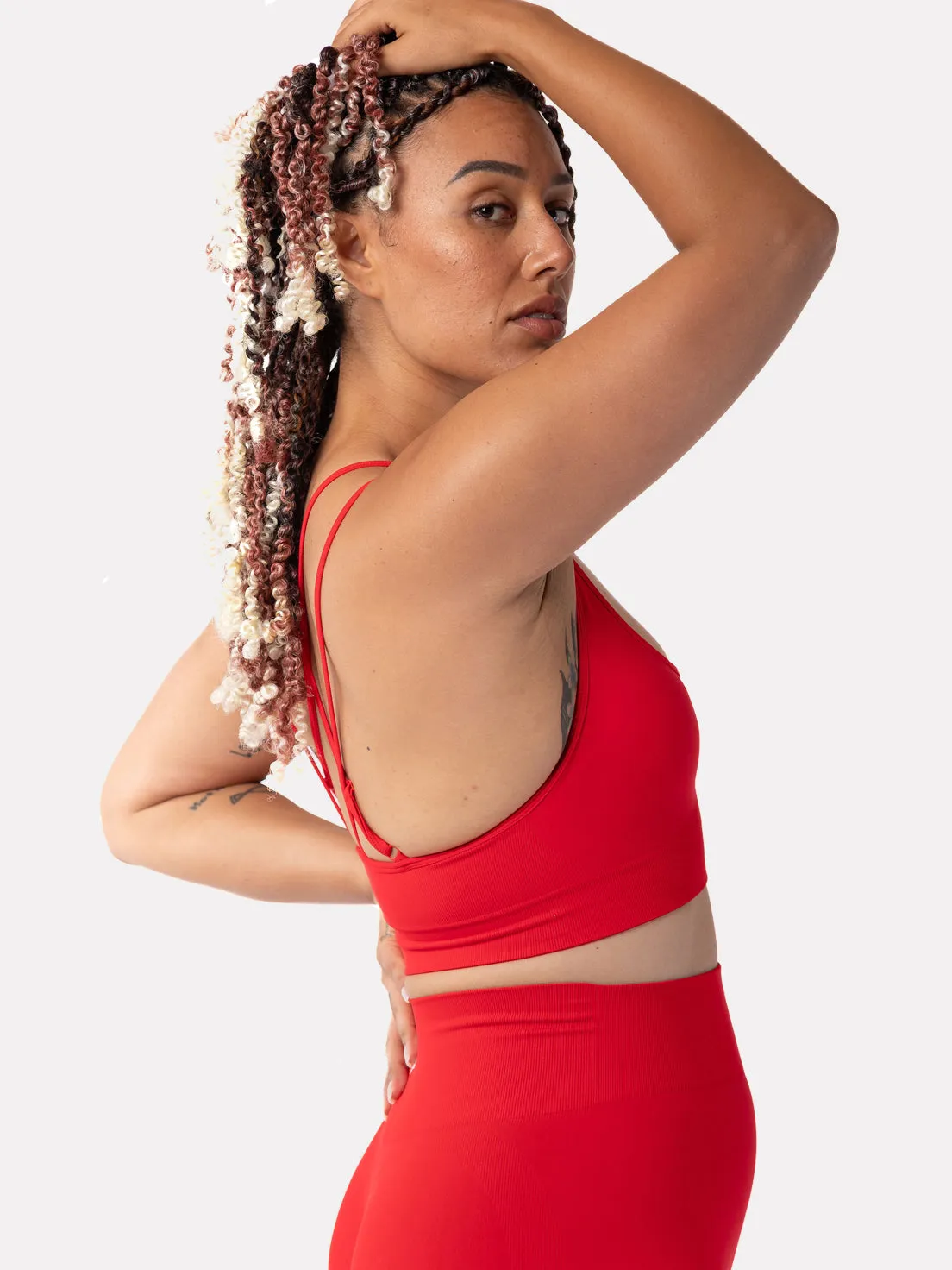 CYNTHIA SPORTS BRA - RED KWEZI