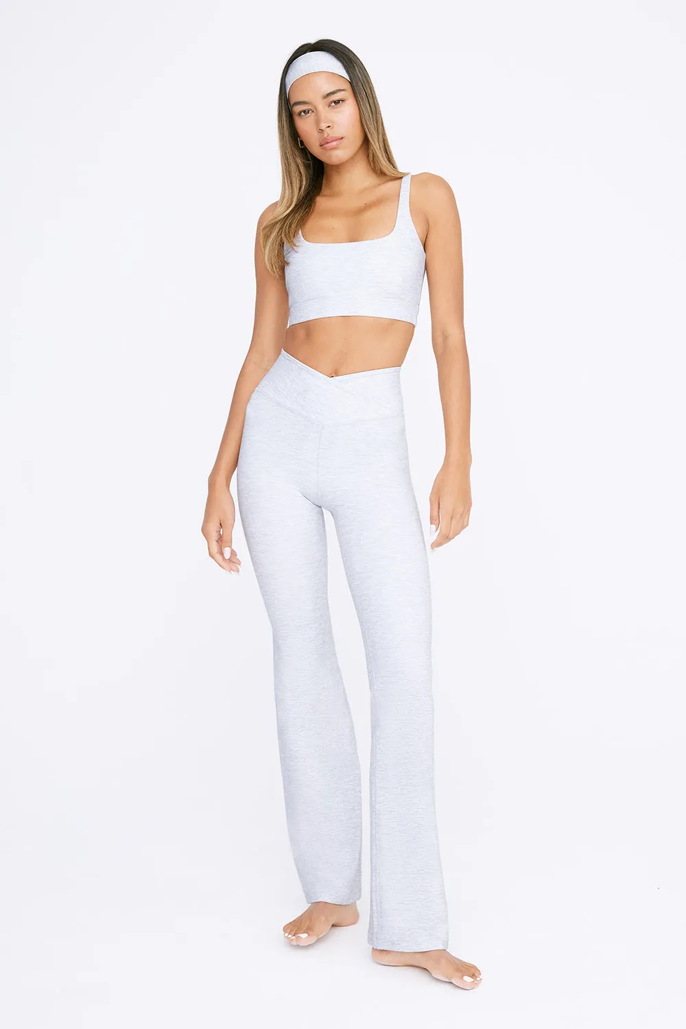 DAYFLEX ESSENTIAL SQUARE NECK SPORTS BRA - GREY MARL