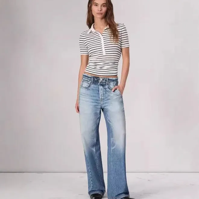 Denim Sweatpants Sports Pants Casual Loose