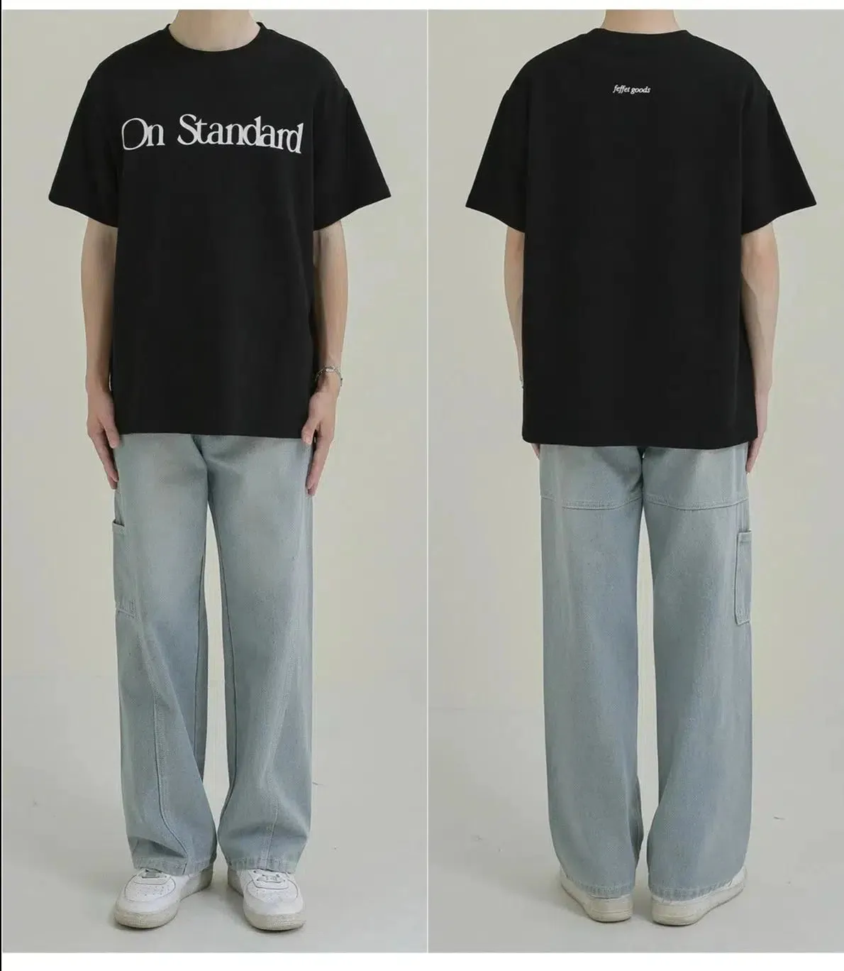 Drop Shoulder Crew Neck Printed T-shirt