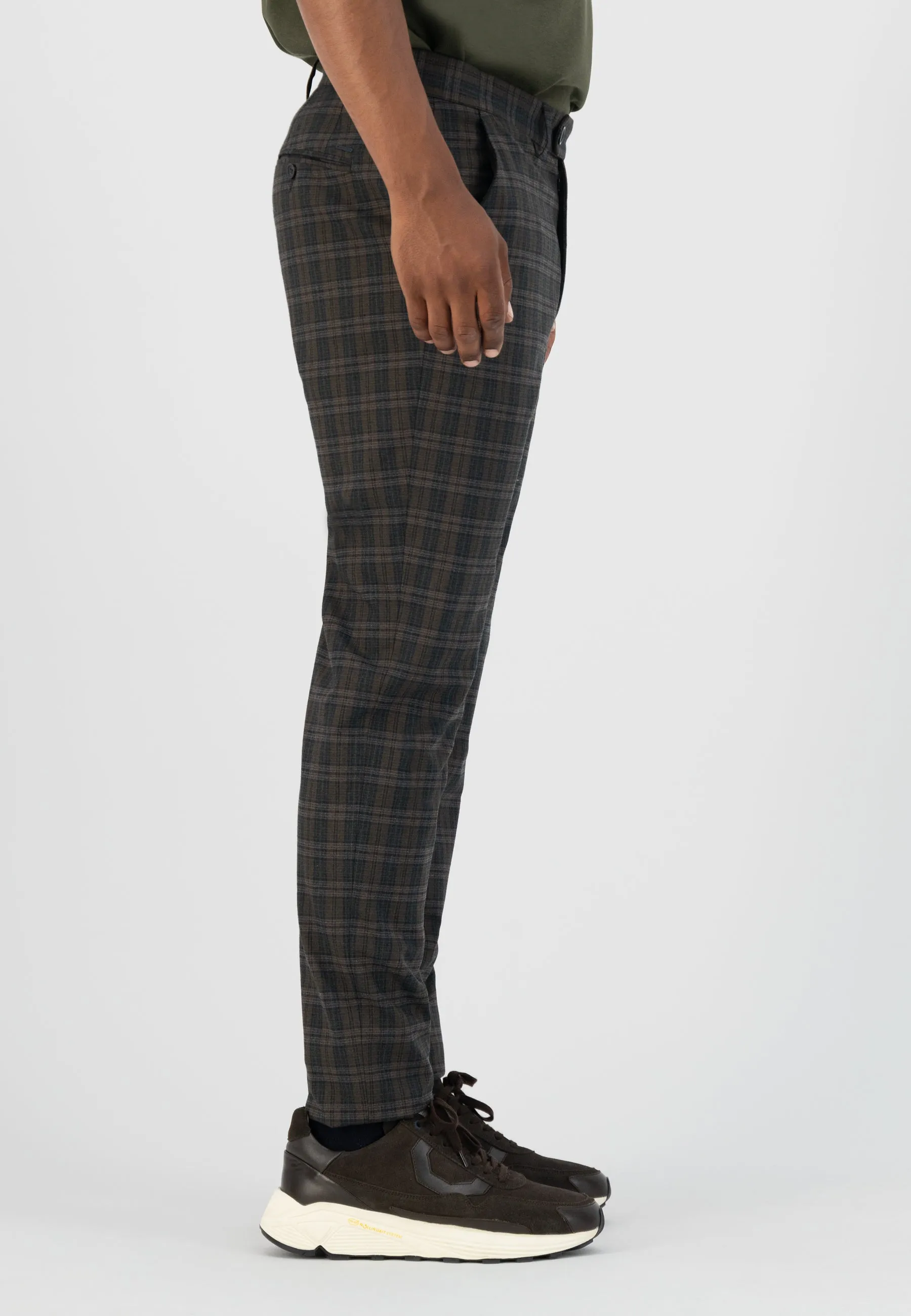 DSZ FONDA BRUSHED CHECK SLIM TROUSER