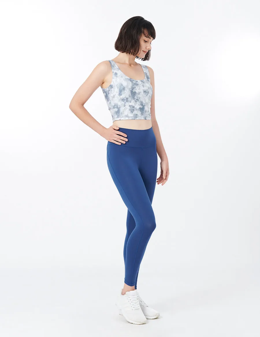 easyoga LA-VEDA Striped Cropped Tank - FF2 Power Blue