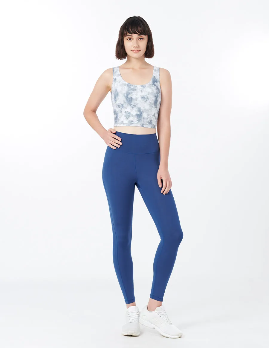 easyoga LA-VEDA Striped Cropped Tank - FF2 Power Blue