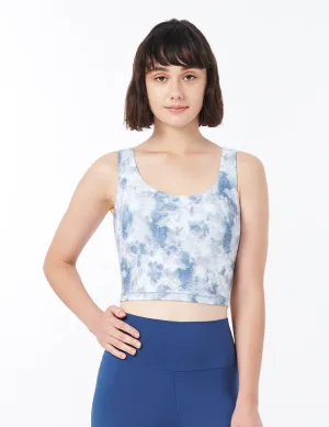 easyoga LA-VEDA Striped Cropped Tank - FF2 Power Blue
