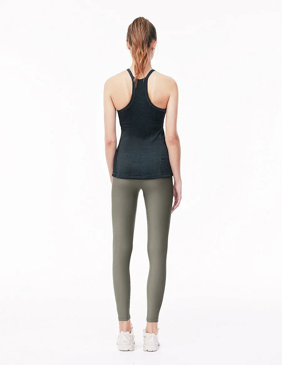 easyoga LA-VEDA Vintage Rib Halterneck Tank - B18 Twilight Blue
