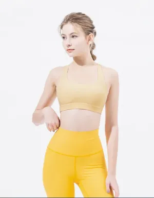 easyoga LESPIRO Rhombus Bra2 - O12 Grapefruit Orange
