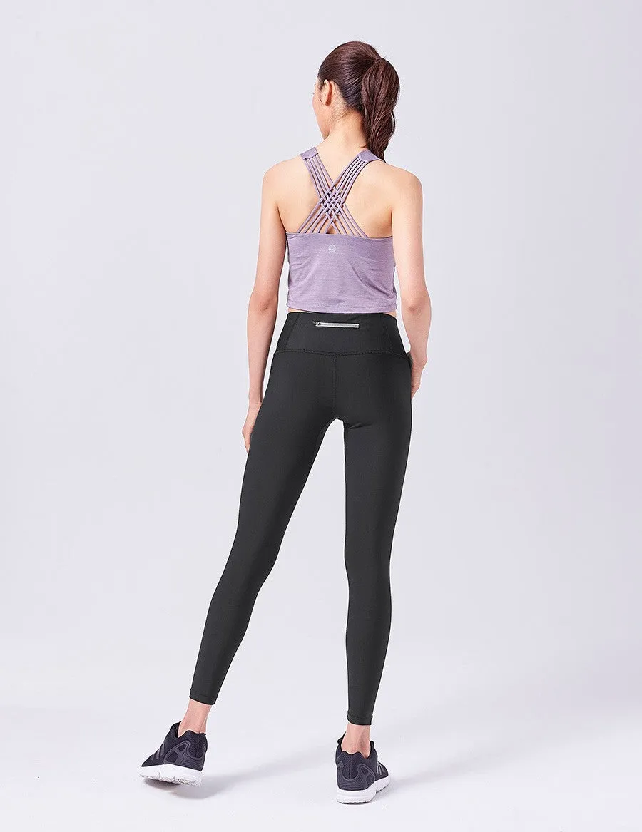 easyoga LESPIRO Sparkle Bra - A11 Mt.Ridge Gray