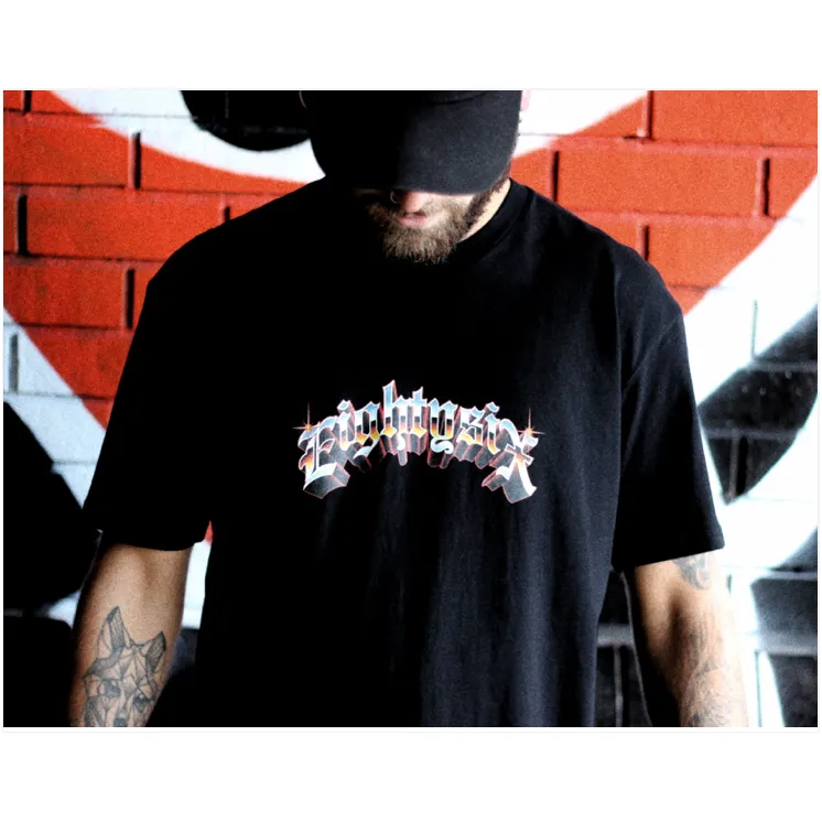 Eight6 Panther Skull Tee - Black