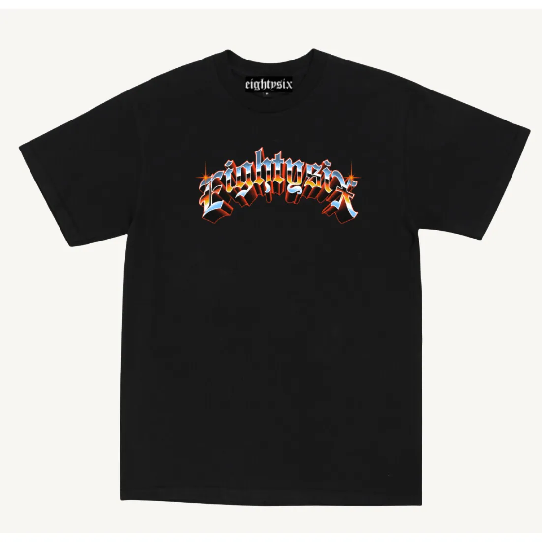 Eight6 Panther Skull Tee - Black
