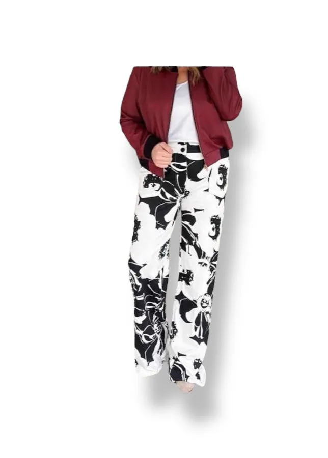 Emery - Black White Abstract Floral