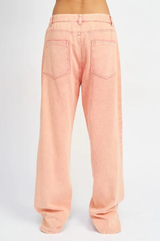 Emory Park WASHED WIDE LEG PANTS