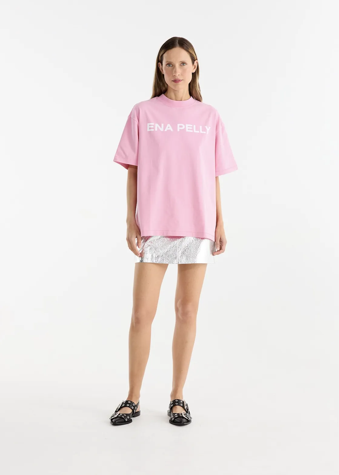 ENA PELLY Chloe Oversized Tee - Washed Pink