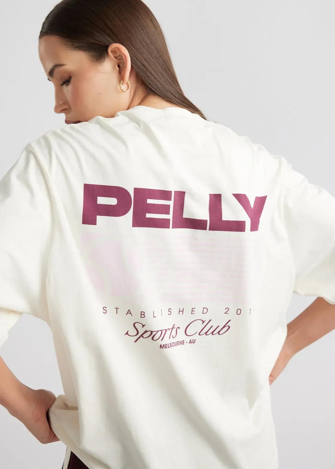 ENA PELLY Tennis Logo Tee - Cream