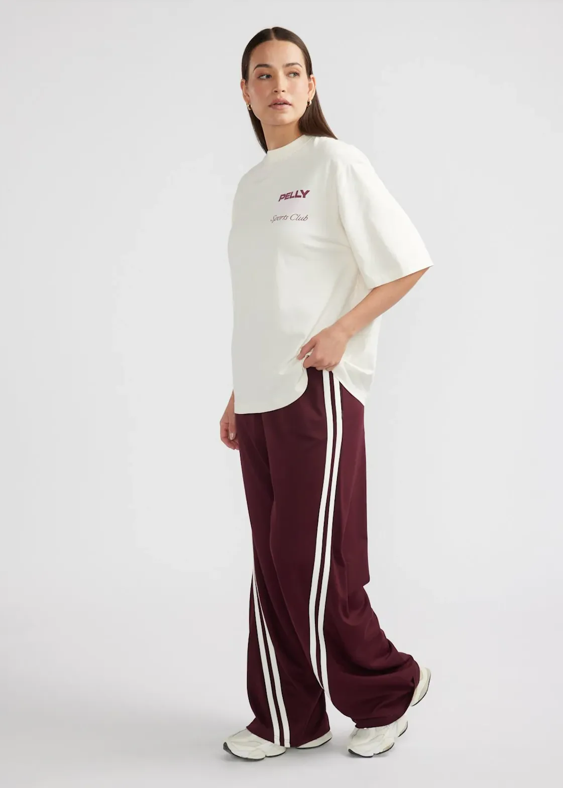 ENA PELLY Tennis Logo Tee - Cream