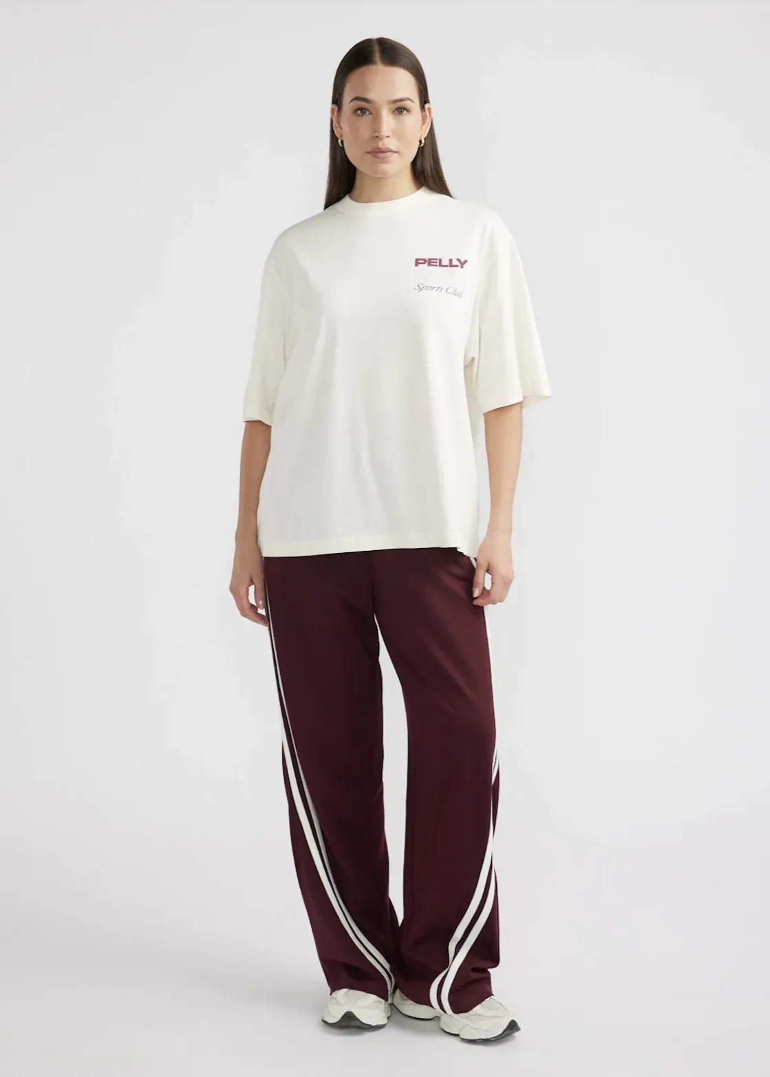 ENA PELLY Tennis Logo Tee - Cream