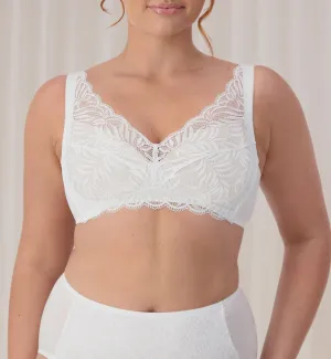 ESSENTIAL LACE WIREFREE BRA WHITE
