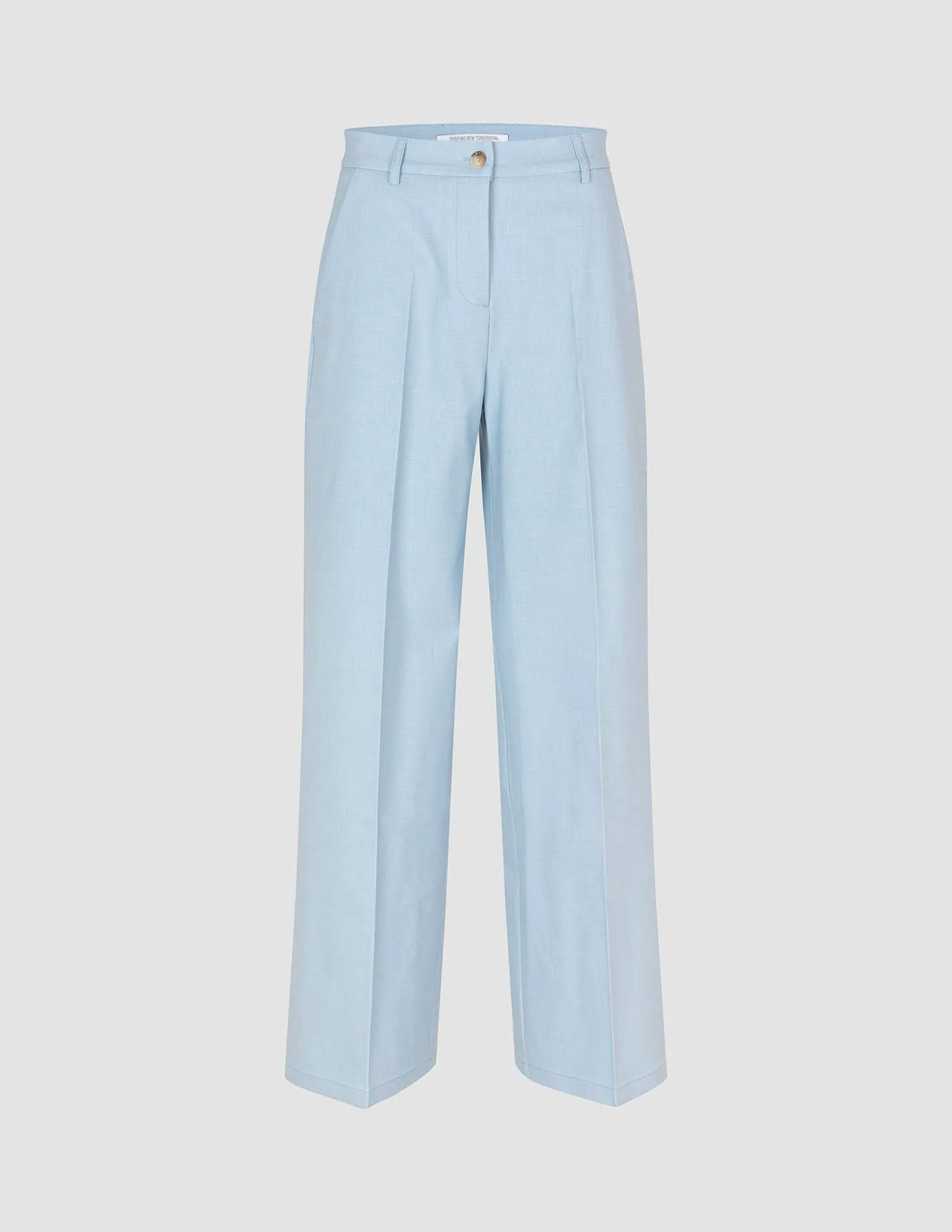 Essential Pants Wide Sky Blue Melange