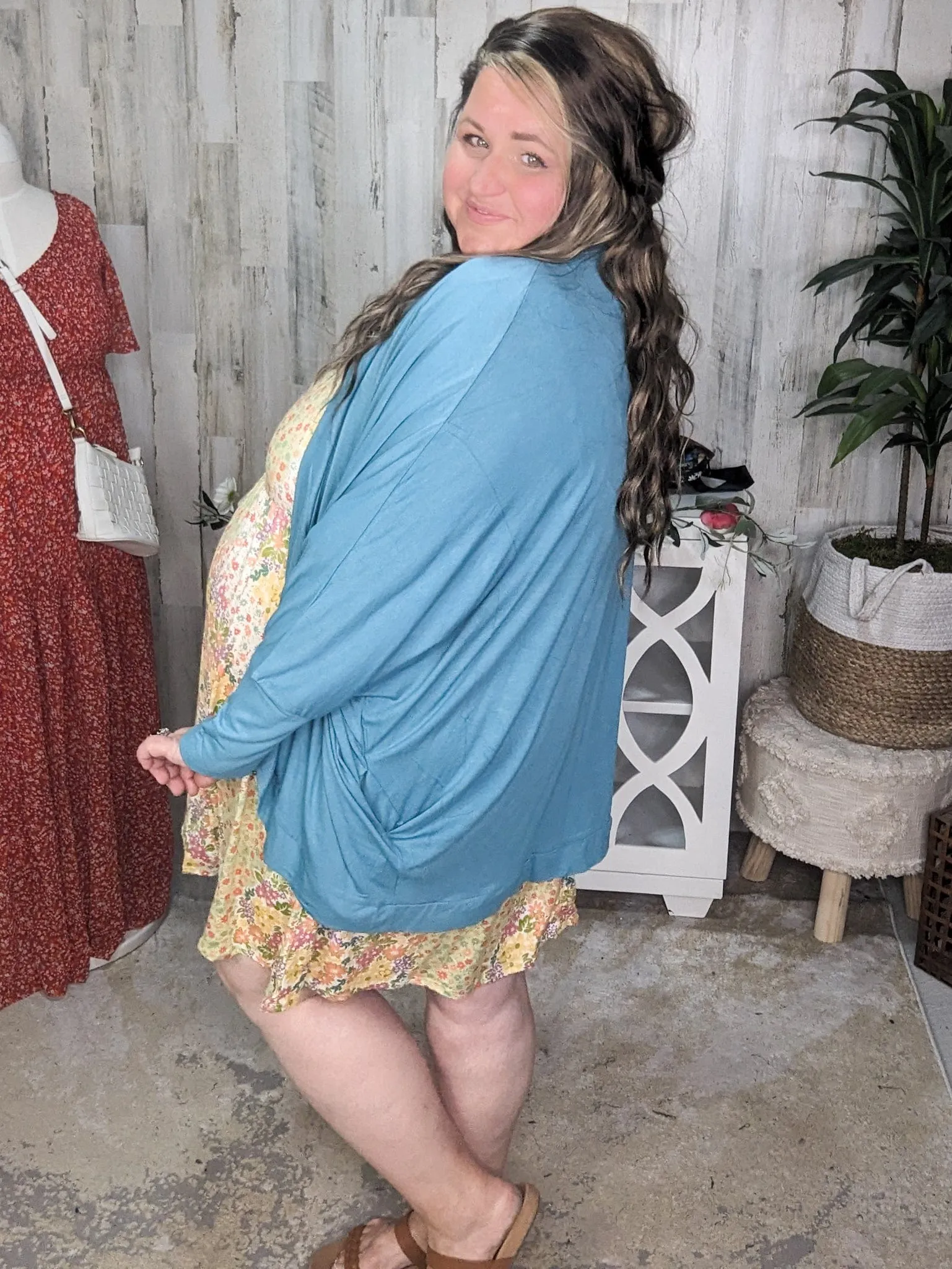 Esther Square Neck Babydoll Dress in 60s Florals