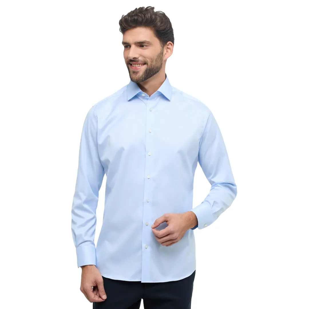 Eterna 1863 Pure Cotton Non Iron Shirt - Light Blue