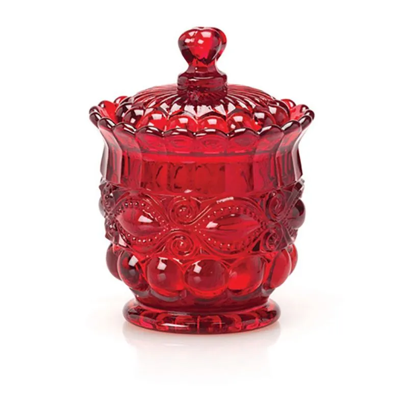 Eye Winker Glass Sugar Bowl - 4 Color Options