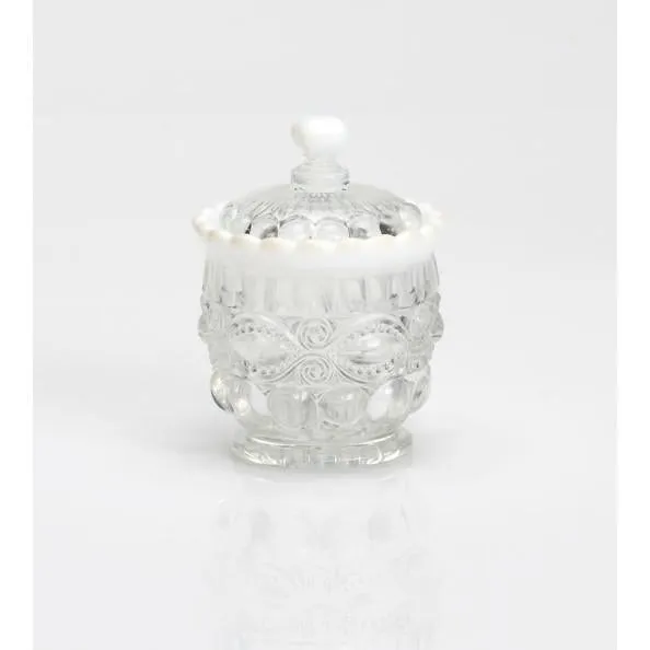 Eye Winker Glass Sugar Bowl - 4 Color Options