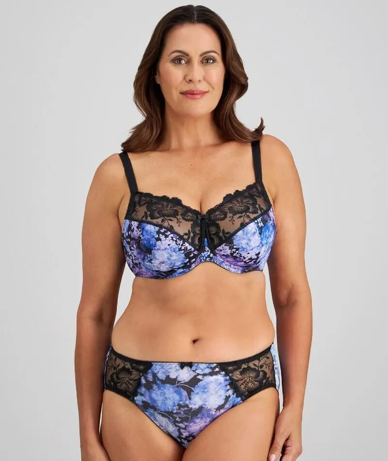 Fayreform Wild Violet Underwire Bra - Blue Hydrangea Print