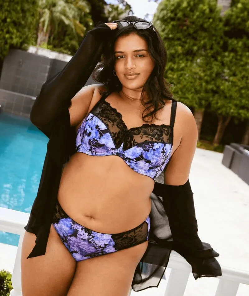 Fayreform Wild Violet Underwire Bra - Blue Hydrangea Print