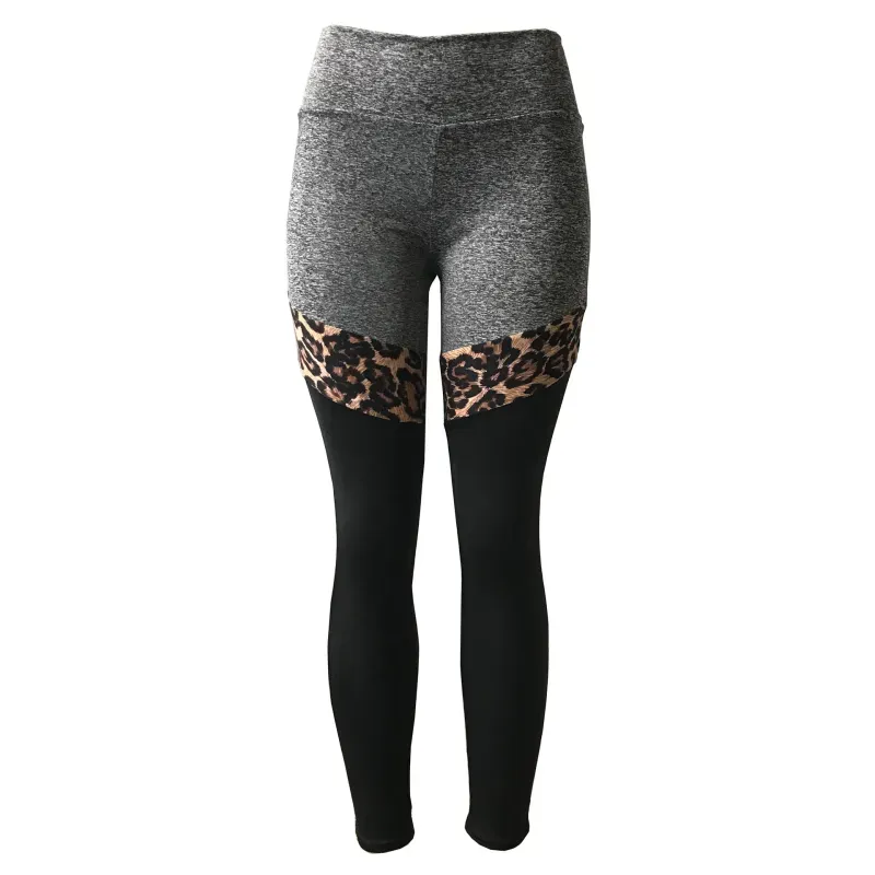 FierceFusion High-Waist Colorblock Animal Print Leggings